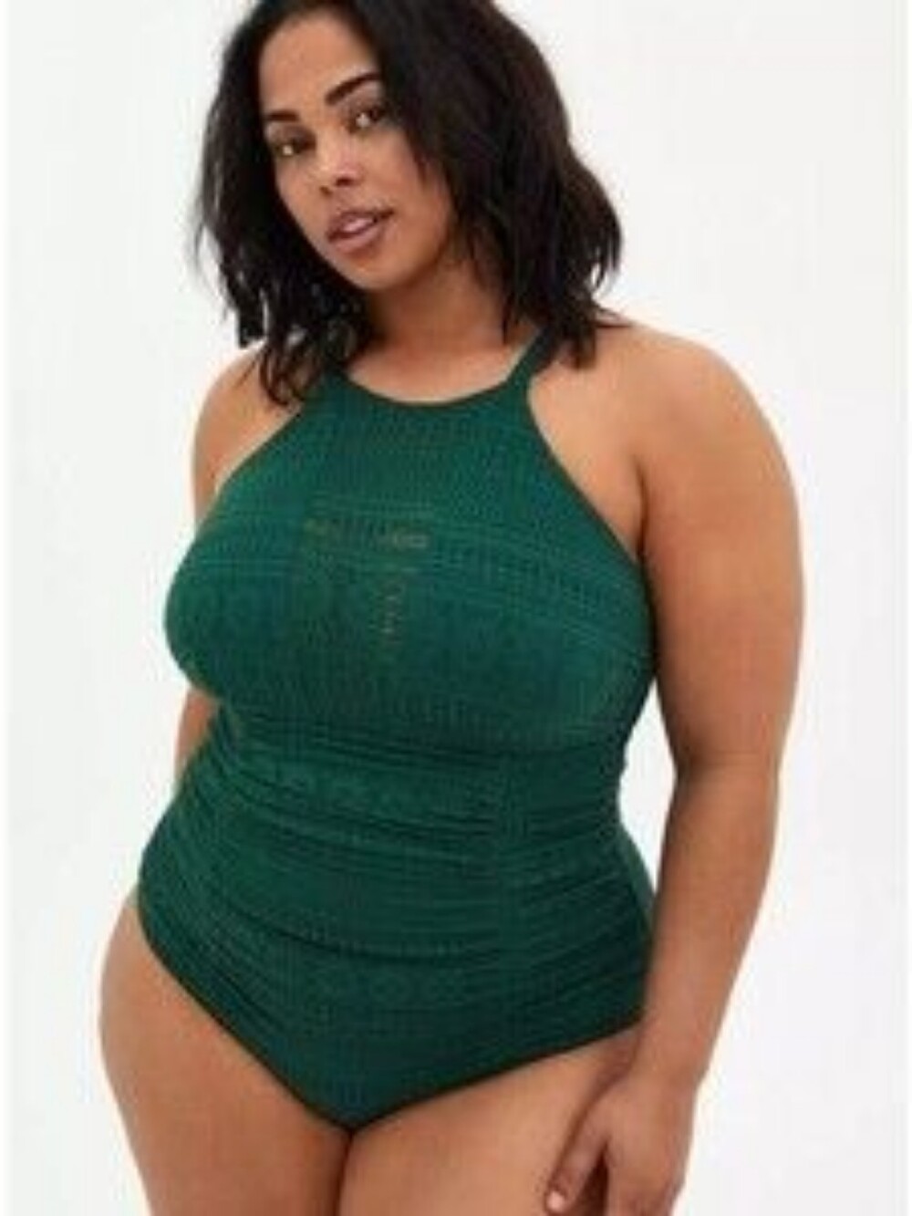Torrid - 1-Piece Crochet Swimsuit With High Neck - Size 3X - Like New
